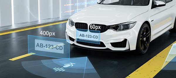 Low license plate width requirements, 60-400 pixel width can be recognized