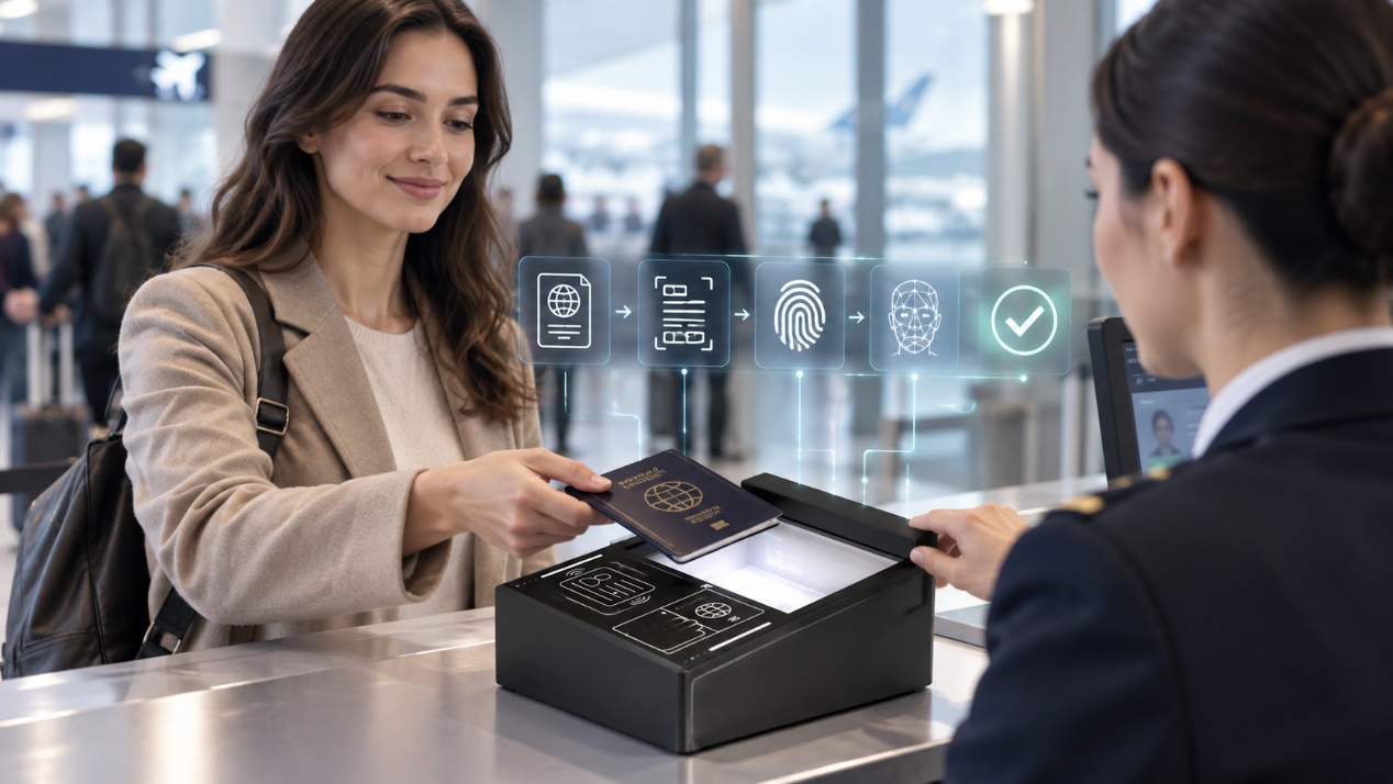 Passport verification machine